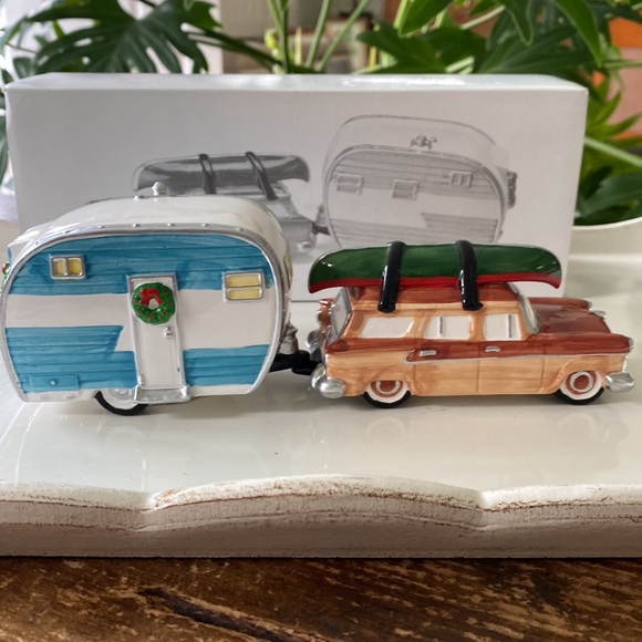Department 56 Other - Dept. 56 “On The Road Again” Snow Village Ceramic Station Wagon w/ Trailer